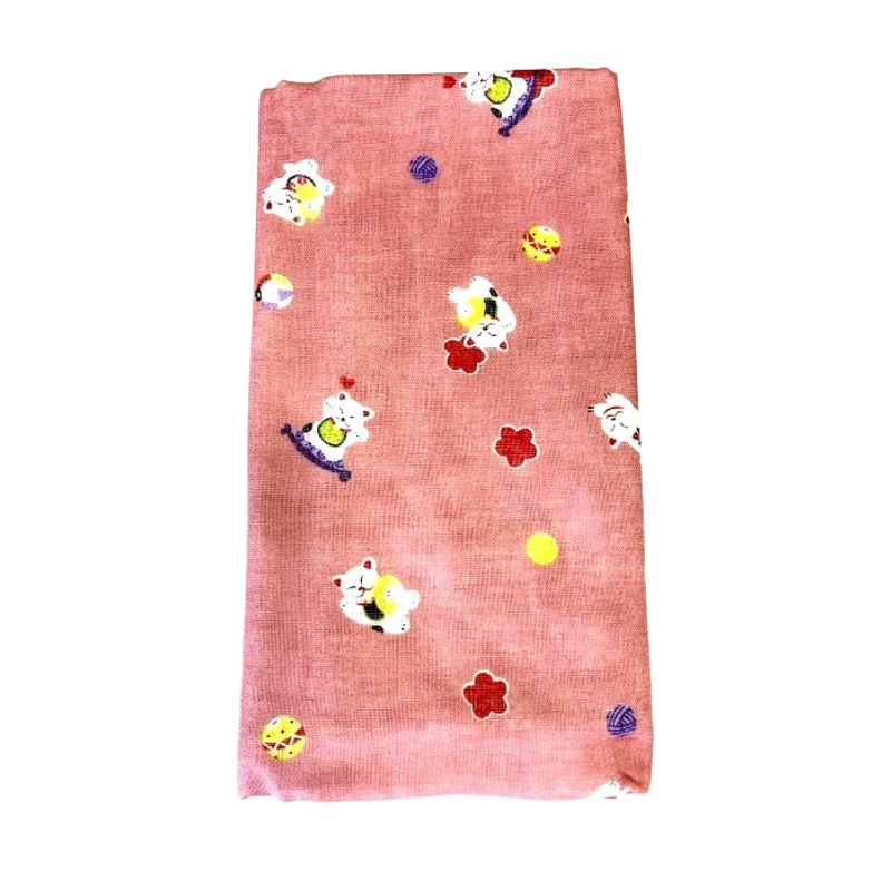 肌にやさしいガーゼ手拭「水玉グリーン」 10枚セット【PP袋入】